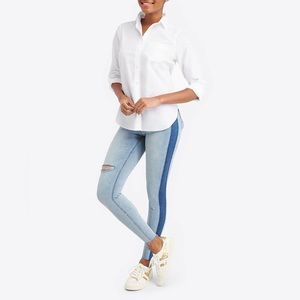 Spanx Distressed Skinny Denim Two Tone Jeanish Leggings